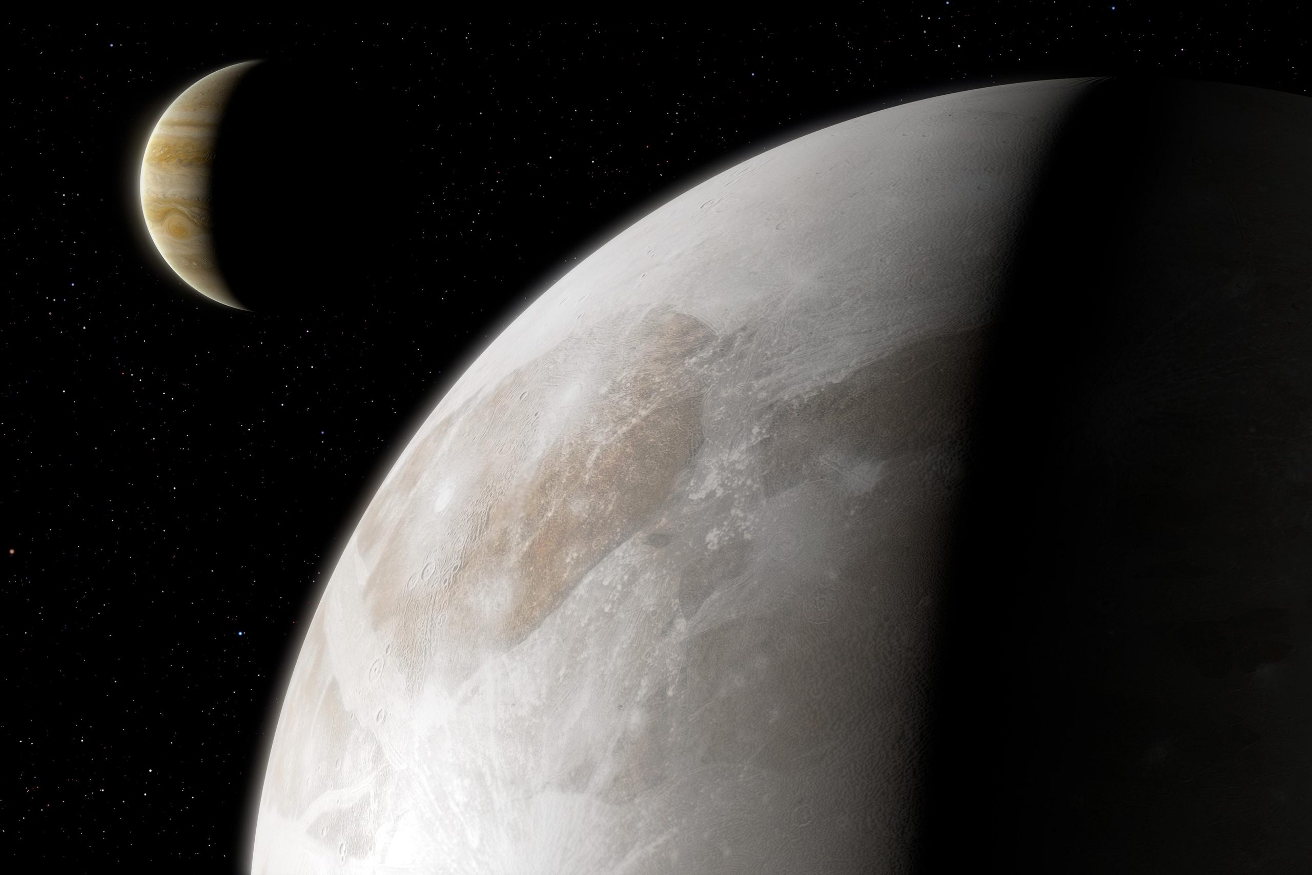 Der erste Beweis für Wasserdampf in Jupiters Moon Ganymed 