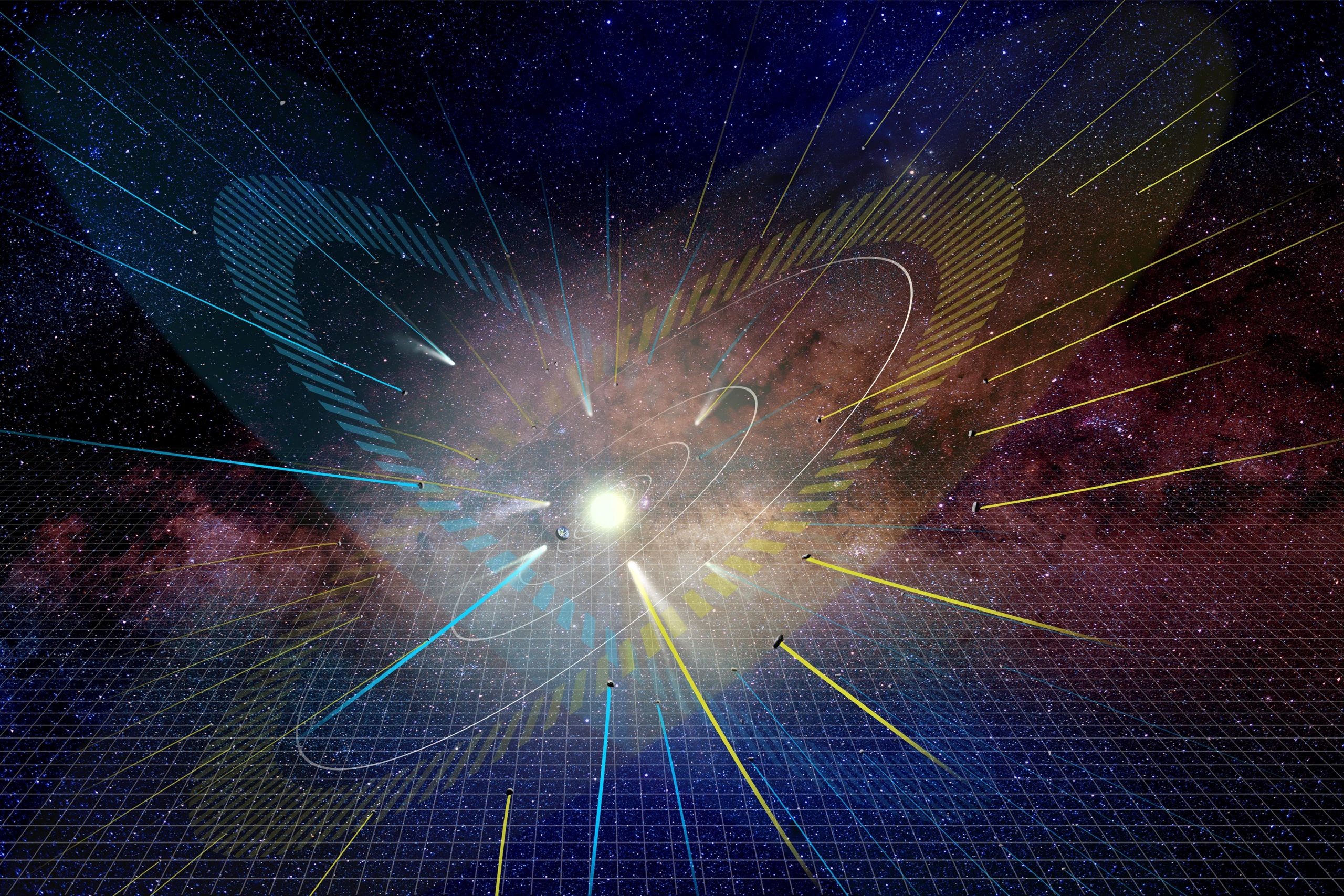 Zweite Ausrichtungsebene des Sonnensystems, das nach Berücksichtigung der galaktischen Schwerkraft entdeckt wurde