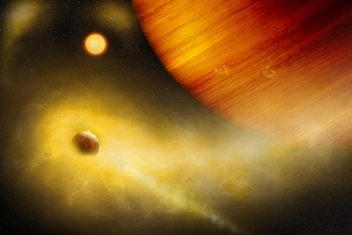 Hinweise auf einen vulkanisch aktiven Exomoon, der einen Planeten 550 Lichtjahre entfernt umkreist