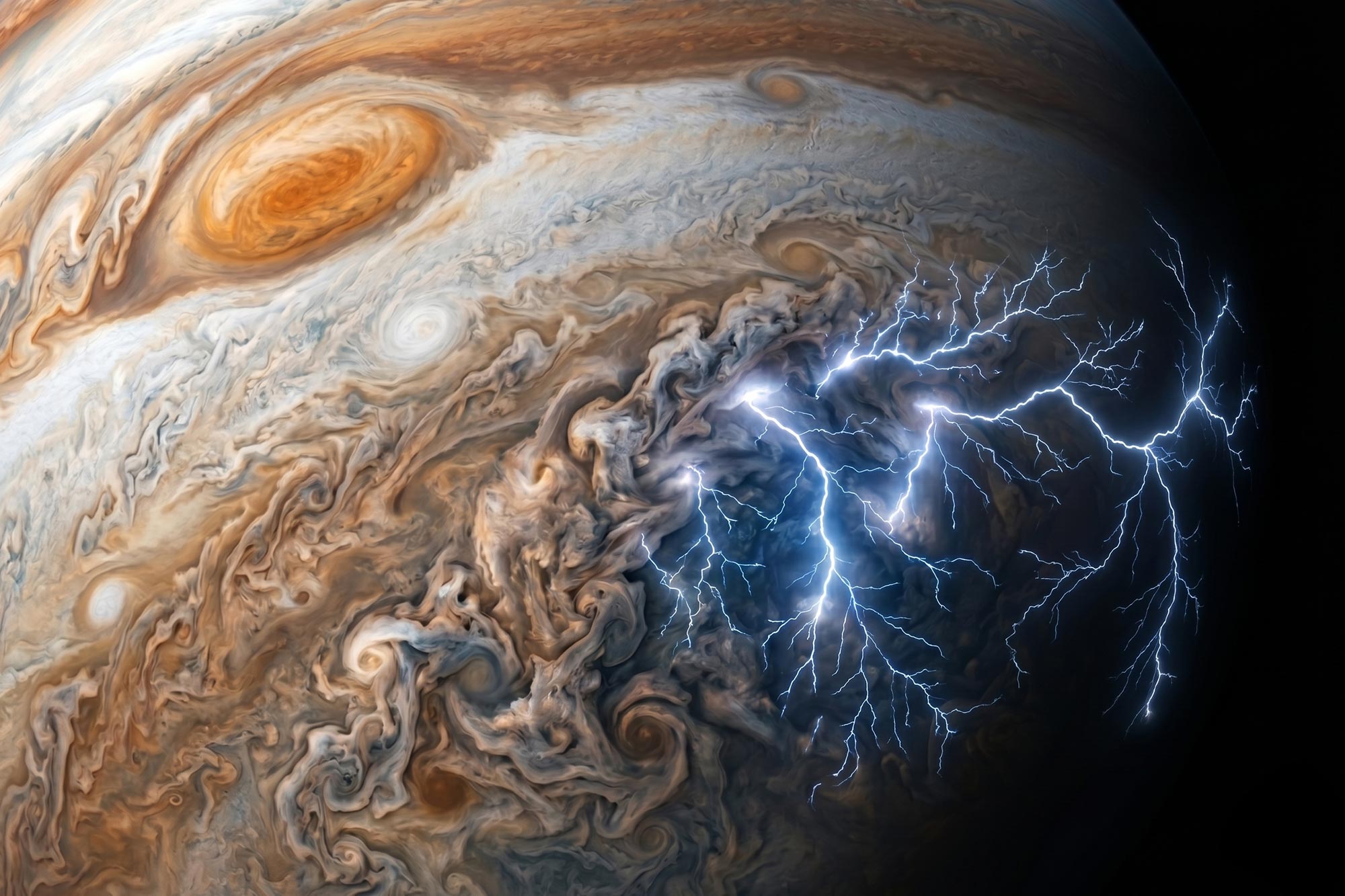Monsterstürme auf Jupiter entfesseln Blitze, die alles auf der Erde übertreffen