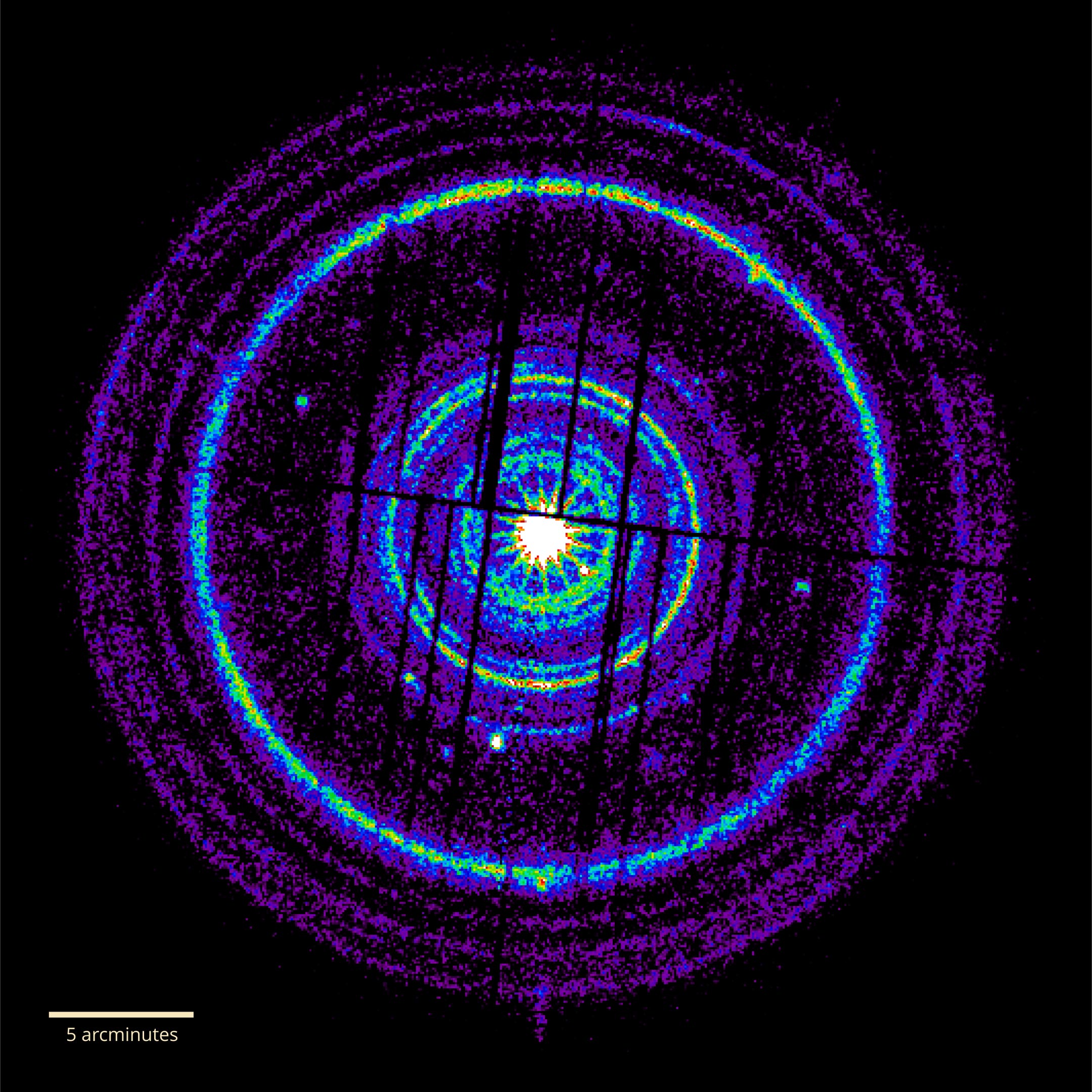 Sonnensystem, der durch Puls intensiver Strahlung getroffen wurde-unglaublicher 1-zu-10.000-Jahres-Gammastrahlenausbruch